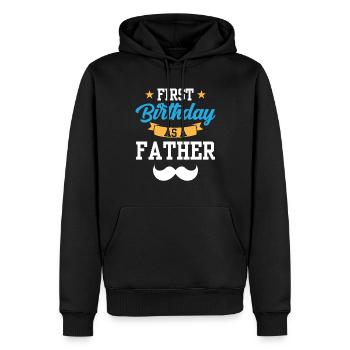 Erster Geburtstag Als Vater Papi Papa Party - Männer Premium Bio Hoodie - Schwarz - Vorne - Nico (187cm)