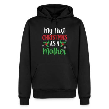 Mein Erstes Weihnachten Als Mutter Schwanger - Männer Premium Bio Hoodie - Schwarz - Vorne - Nico (187cm)