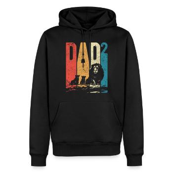 Dad Up 2 Dad Up 2 Enfants Double Daddy Leo - Sweat à capuche Premium bio Homme - noir - Devant - Nico (187cm)