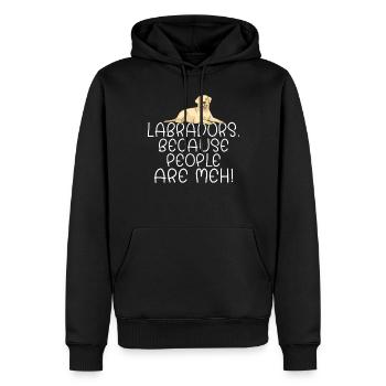 Labrador Liebhaber Geschenke - Männer Premium Bio Hoodie - Schwarz - Vorne - Nico (187cm)