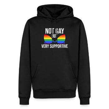 Nicht Schwul Lesbisch Lgbtq Stolz Monat Rechte - Männer Premium Bio Hoodie - Schwarz - Vorne - Nico (187cm)