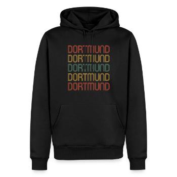 Dortmunderin Dortmunder Dortmund - Männer Premium Bio Hoodie - Schwarz - Vorne - Nico (187cm)