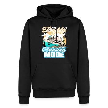 Excursion en bateau de vacances en mode croisière Daddy - Sweat à capuche Premium bio Homme - noir - Devant - Nico (187cm)