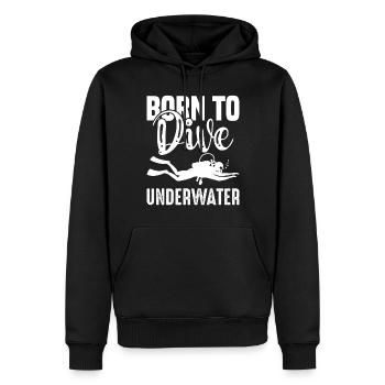 Diving Born To Dive Diver Underwater Taucher - Männer Premium Bio Hoodie - Schwarz - Vorne - Nico (187cm)