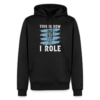 Rpg-rollenspiele Und Larping - Sweat à capuche Premium bio Homme - noir - Devant - Nico (187cm)