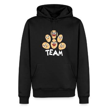 Kartoffel Team Spruch - Männer Premium Bio Hoodie - Schwarz - Vorne - Nico (187cm)