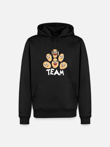 Potato Team Slogan - Men’s Premium Organic Hoodie - black