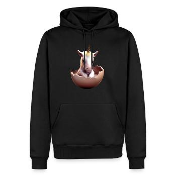 Schlüpfendes Baby Einhorn - Männer Premium Bio Hoodie - Schwarz - Vorne - Nico (187cm)
