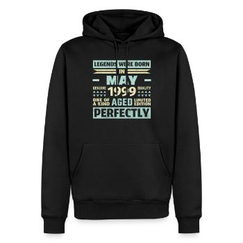 24th Birthday May Vintage 1999 Vintage - Men’s Premium Organic Hoodie - black - Front - Nico (187cm)