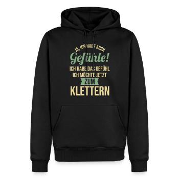 Bergsteigen Bouldern Klettern Kletterer - Männer Premium Bio Hoodie - Schwarz - Vorne - Nico (187cm)