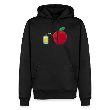 Witziger Apfel Apfelsaft - Männer Premium Bio Hoodie - Schwarz - Vorne - Nico (187cm)
