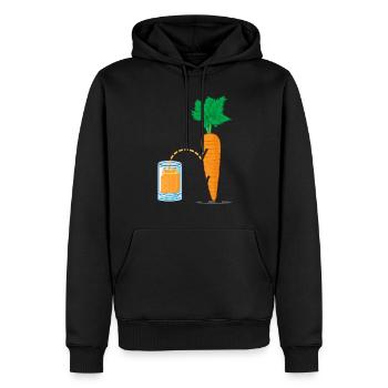 Witzige Karotte Karottensaft - Männer Premium Bio Hoodie - Schwarz - Vorne - Nico (187cm)