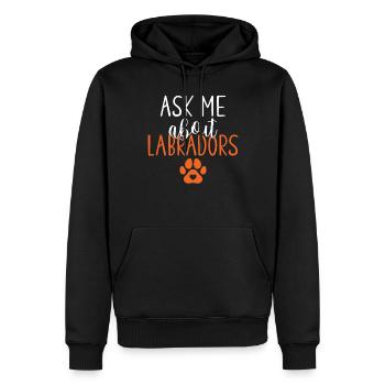 Cadeaux amoureux du Labrador - Sweat à capuche Premium bio Homme - noir - Devant - Nico (187cm)