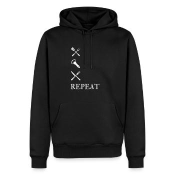 Das perfekte Grill-Outfit für echte Griller-Kerle - Männer Premium Bio Hoodie - Schwarz - Vorne - Nico (187cm)