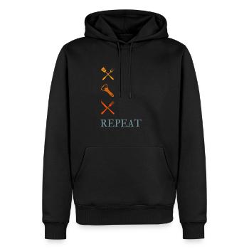 Das perfekte Grill-Outfit für echte Griller-Kerle - Männer Premium Bio Hoodie - Schwarz - Vorne - Nico (187cm)