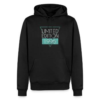 Édition limitée 1996 - Sweat à capuche Premium bio Homme - noir - Devant - Nico (187cm)
