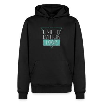Limited Edition 1997 - Männer Premium Bio Hoodie - Schwarz - Vorne - Nico (187cm)