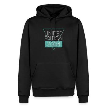 Limited Edition 2004 - Männer Premium Bio Hoodie - Schwarz - Vorne - Nico (187cm)