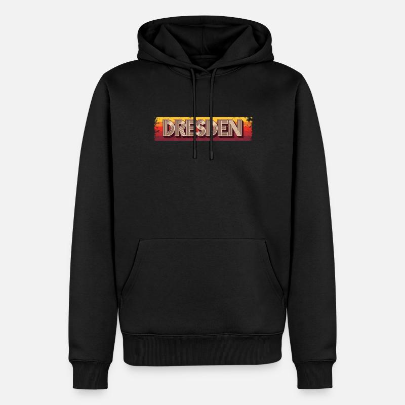 Dresdnerin Dresdner Dresden - Männer Premium Bio Hoodie - Schwarz