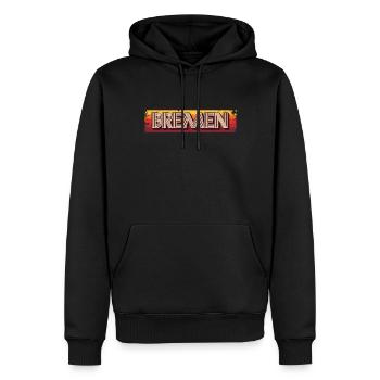 Bremerin Bremer Brême - Sweat à capuche Premium bio Homme - noir - Devant - Nico (187cm)