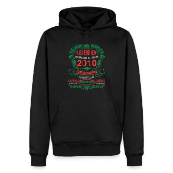 Legenden wurden im Jahr 2010 geboren - Männer Premium Bio Hoodie - Schwarz - Vorne - Nico (187cm)