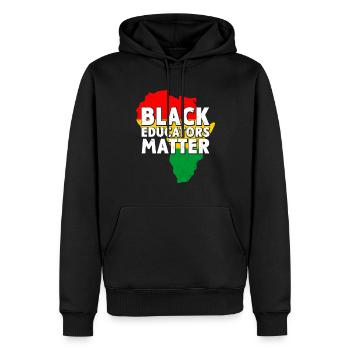 Drôle de mois africain - Sweat à capuche Premium bio Homme - noir - Devant - Nico (187cm)