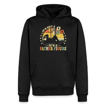 Ce n’est pas un papa Bod c’est une figure paternelle - Sweat à capuche Premium bio Homme - noir - Devant - Nico (187cm)