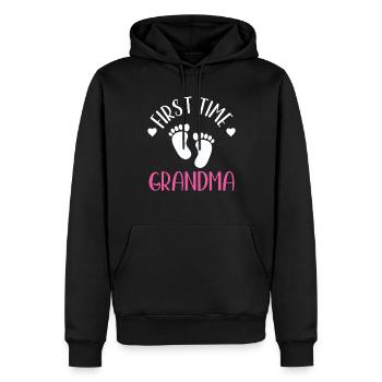 Das Erste Mal Oma Süß Großeltern Erstes Mal - Männer Premium Bio Hoodie - Schwarz - Vorne - Nico (187cm)