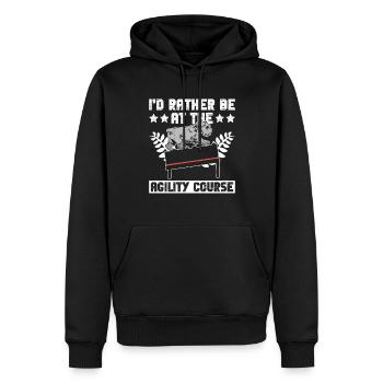 Hunde-agility-kursdesign Für - Männer Premium Bio Hoodie - Schwarz - Vorne - Nico (187cm)