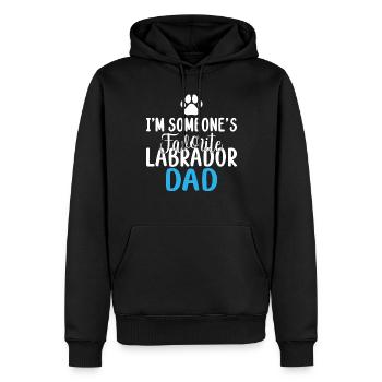 Labrador Liebhaber Geschenke - Männer Premium Bio Hoodie - Schwarz - Vorne - Nico (187cm)
