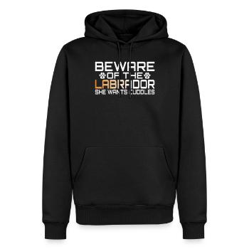 Cadeaux amoureux du Labrador - Sweat à capuche Premium bio Homme - noir - Devant - Nico (187cm)