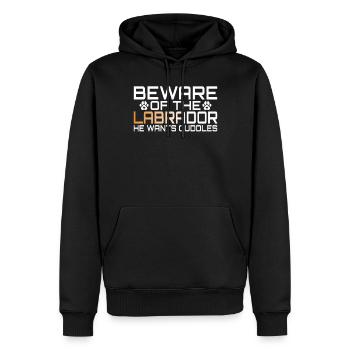 Cadeaux amoureux du Labrador - Sweat à capuche Premium bio Homme - noir - Devant - Nico (187cm)
