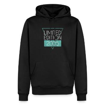 Limited Edition 2005 - Männer Premium Bio Hoodie - Schwarz - Vorne - Nico (187cm)