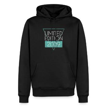 Edition limitée 2009 - Sweat à capuche Premium bio Homme - noir - Devant - Nico (187cm)