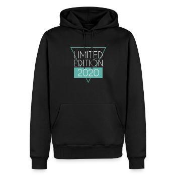 Limited Edition 2020 - Männer Premium Bio Hoodie - Schwarz - Vorne - Nico (187cm)