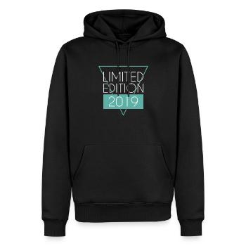 Édition limitée 2019 - Sweat à capuche Premium bio Homme - noir - Devant - Nico (187cm)