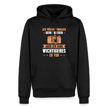 Fotografieren Wichtigeres zu tun Fotograf - Männer Premium Bio Hoodie - Schwarz - Vorne - Nico (187cm)