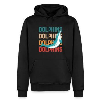 Dolphins Dolphins Dolphins Dolphins Tier Liebhaber - Männer Premium Bio Hoodie - Schwarz - Vorne - Nico (187cm)