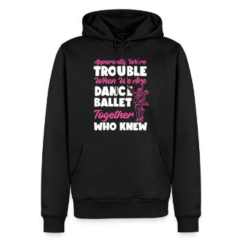 Ballet Danseuse Danse Ballerine - Sweat à capuche Premium bio Homme - noir - Devant - Nico (187cm)
