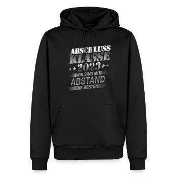 Schule Abschluss Abschlussklasse Geschenk - Männer Premium Bio Hoodie - Schwarz - Vorne - Nico (187cm)