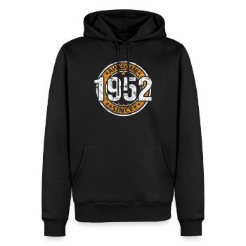 Génial depuis 1952 Retro Vintage Birthday - Sweat à capuche Premium bio Homme - noir - Devant - Nico (187cm)