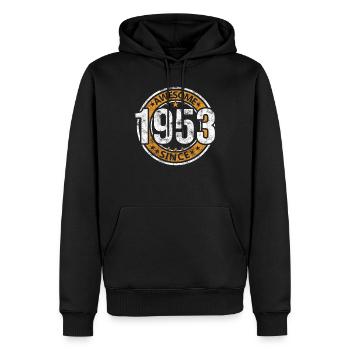 Awesome Since 1953 Retro Vintage Geburtstag - Männer Premium Bio Hoodie - Schwarz - Vorne - Nico (187cm)