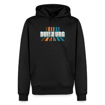 Duisburgerin Duisburger Duisburg - Männer Premium Bio Hoodie - Schwarz - Vorne - Nico (187cm)
