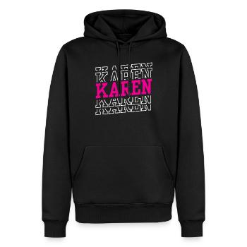 Karen Beruhig Dich Lustig Karens Meme - Männer Premium Bio Hoodie - Schwarz - Vorne - Nico (187cm)