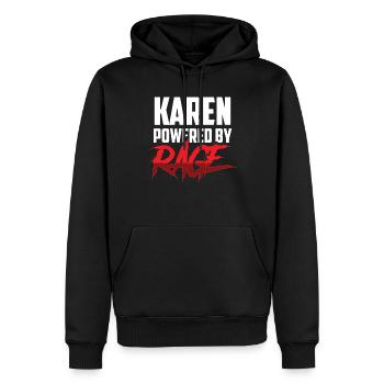 Karen poussée par la colère Drôle Les mèmes de Karen - Sweat à capuche Premium bio Homme - noir - Devant - Nico (187cm)