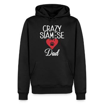 Siamesische Katze Geschenke - Männer Premium Bio Hoodie - Schwarz - Vorne - Nico (187cm)