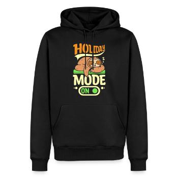 Mode vacances paresseux activé - Sweat à capuche Premium bio Homme - noir - Devant - Nico (187cm)