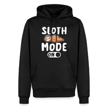 Mode paresseux activé - Sweat à capuche Premium bio Homme - noir - Devant - Nico (187cm)