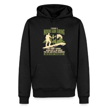 Mountaineering Mountaineer Wife Couple Gift - Männer Premium Bio Hoodie - Schwarz - Vorne - Nico (187cm)