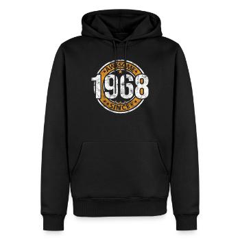 Génial depuis 1968 Retro Vintage Birthday - Sweat à capuche Premium bio Homme - noir - Devant - Nico (187cm)